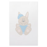 Cutelyn Brown Baby Boy Baseball Bunny Stationery Paper
