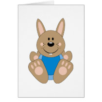 Cutelyn Brown Baby Boy Bunny Cards