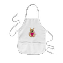 Cutelyn Brown Baby Girl Angel Bunny Aprons
