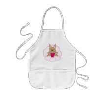 Cutelyn Brown Baby Girl Angel Bunny On Clouds Apron