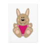 Cutelyn Brown Baby Girl Bunny Postcards