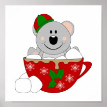 Cutelyn Christmas Mug Koala Bear Print