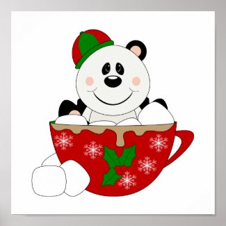 Cutelyn Christmas Mug Panda Bear Posters