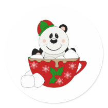 Cutelyn Christmas Mug Panda Bear Sticker