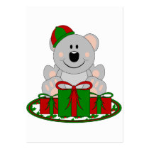 Cutelyn Christmas Present Koala Bear business cards by mydeas Cutelyn Christmas Present Koala Bear business cards