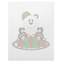 Cutelyn Christmas Present Panda Bear letterhead by mydeas Cutelyn Christmas Present Panda Bear letterhead
