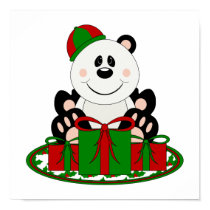 Cutelyn Christmas Present Panda Bear posters