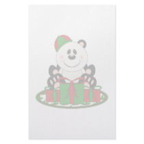 Cutelyn Christmas Present Panda Bear Personalized Stationery