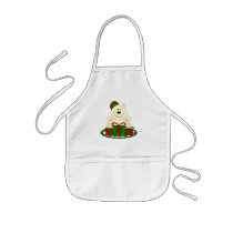 Cutelyn Christmas Present Polar Bear Apron