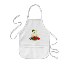 Cutelyn Christmas Present Polar Bear Apron