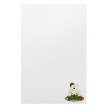 Cutelyn Christmas Present Polar Bear Customized Stationery