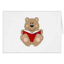 Cutelyn Reading Bear cards by mydeas Cutelyn Reading Bear cards