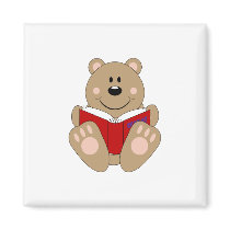 Cutelyn Reading Bear magnets by mydeas Cutelyn Reading Bear magnets