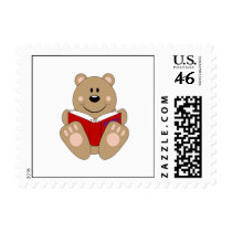 Cutelyn Reading Bear Postage Stamps