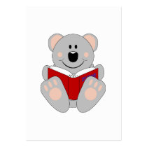 Cutelyn Reading Koala Bear Business Card Templates