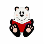 Cutelyn Reading Panda Bear Photo Cutouts