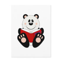 Cutelyn Reading Panda Bear Post Cards