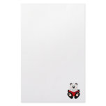 Cutelyn Reading Panda Bear Custom Stationery