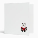 Cutelyn Reading Panda Bear Vinyl Binder