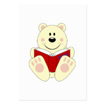 Cutelyn Reading Polar Bear Business Card