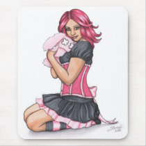 Cuteness Overdose Doll Mousepad mousepads