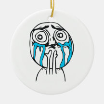 Cuteness Overload Cute Rage Face Meme Ornaments