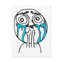 Cuteness Overload Cute Rage Face Meme Postcard