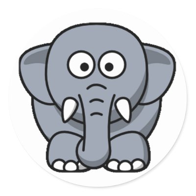 Cuter Elephant Stickers