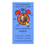 Cutest Alarm Clock Custom Baby Announcement Photo Cards