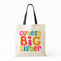 Cutest Big Sister Canvas Bag