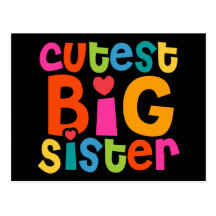 Cutest Big Sister Postcards
