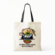 Cutest Food Critic Canvas Bags