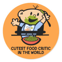 Cutest Food Critic Sticker