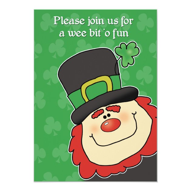 CUTEST LEPRECHAUN St. Patricks Day Invitation