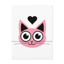 Cutest Pink Cat postcards