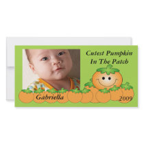 Cutest Pumpkin Halloween Photo photo cards by celebrateitinvites Cutest Pumpkin Halloween Photo photo cards