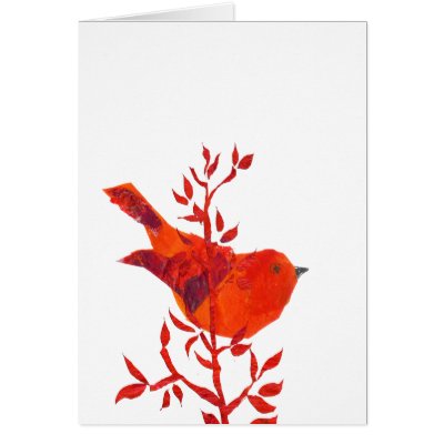 Cutest Red Bird on the planet Greeting Card by happytwitt