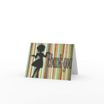 Cutesy Retro Thank You Card