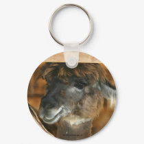 Cutey Llama Nature Photo Keychain Keyring