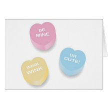 Cutie Conversation Hearts Greeting Card