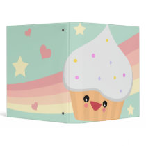 Cutie Cupcake 3 Ring Binders