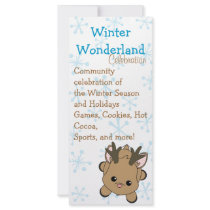 Cutie Deer Rack Card Template
