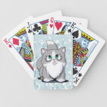 Cutie Face Gray Kitty Playing Cards
