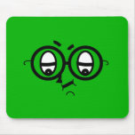 Cutie Faces - Green Mousepad mousepads