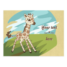 Cutie Giraffe Post Card