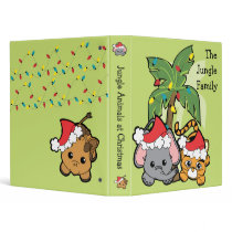 Cutie Jungle Animals at Christmas binders by candystore Cutie Jungle Animals at Christmas binders