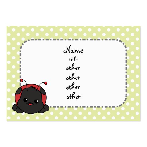 Cutie Ladybug Business Cards (front side)
