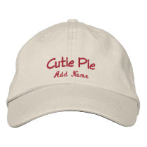 Cutie Pie Embroidered Cap / Hat Baseball Cap