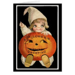 Cutie-Pie With Pumpkin – Halloween Card