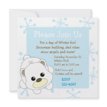 Cutie Polar Bear invitations by candystore Cutie Polar Bear invitations